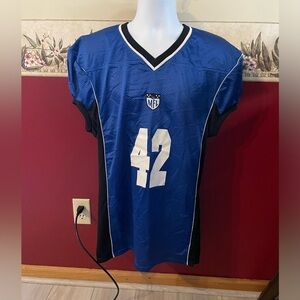Blue and Black Football Jersey